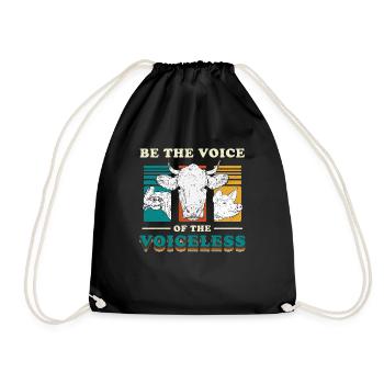Be the Voice of the Voiceless Vegan Tierschutz - Sac de sport léger - noir - Devant