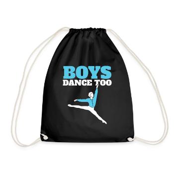 Boys Dance Too - Turnbeutel - Schwarz - Vorne