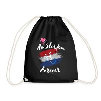 Amsterdam Forever - Turnbeutel - Schwarz - Vorne