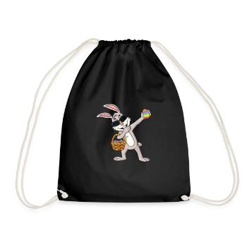 Easter Easter Happy Easter Easter Eggs Dabbing - Drawstring Bag - black - Front