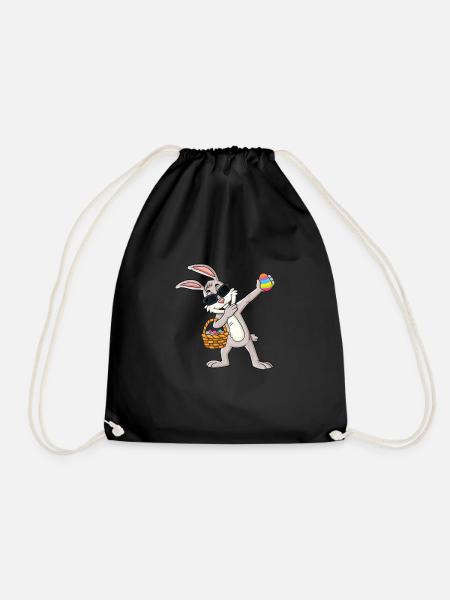 Ostern Osterhase Frohe Ostern Ostereier Dabbing - Turnbeutel - Schwarz