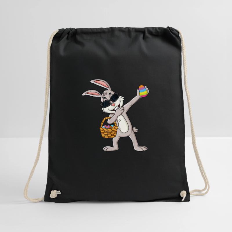 Easter Easter Happy Easter Easter Eggs Dabbing Drawstring Bag