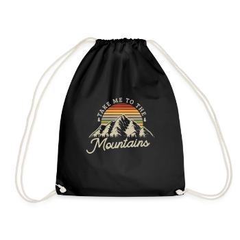 Take me to the mountains Hiking Fan Trekking - Drawstring Bag - black - Front