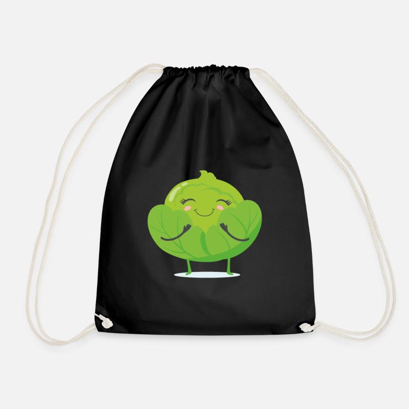 Salat - Shirt - Turnbeutel - Schwarz