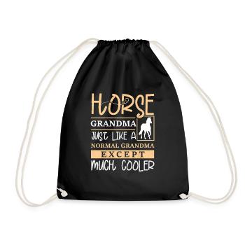 Horse Grandma Horse Owner Horse Riding Grandmother - Turnbeutel - Schwarz - Vorne
