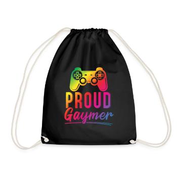 Fier gay LGBTQ LGBT Amateur de jeux vidéo - Sac de sport léger - noir - Devant