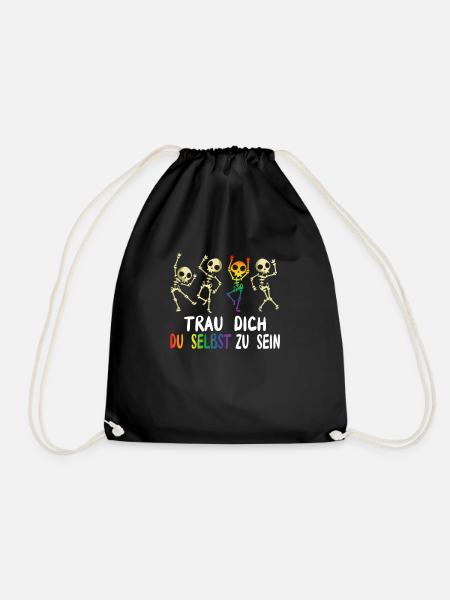 Lesbisch Bisexuell LGBT LGBTQ CSD Transgender Gay - Turnbeutel - Schwarz