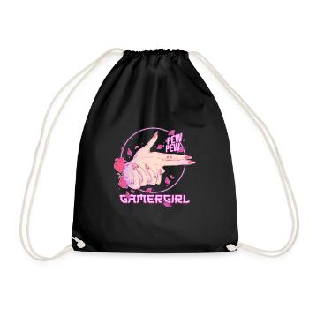 I'm a gamer girl! - Drawstring Bag - black - Front