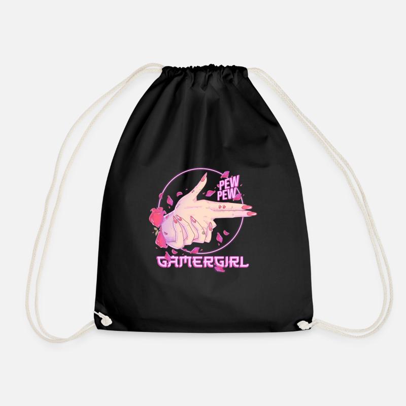 I'm a gamer girl! - Drawstring Bag - black