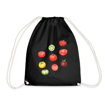 Tomaten Pasta Italia Koch - Turnbeutel - Schwarz - Vorne