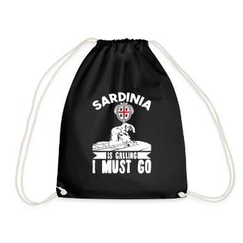Sardinien Ruft Sardinia Italien - Turnbeutel - Schwarz - Vorne
