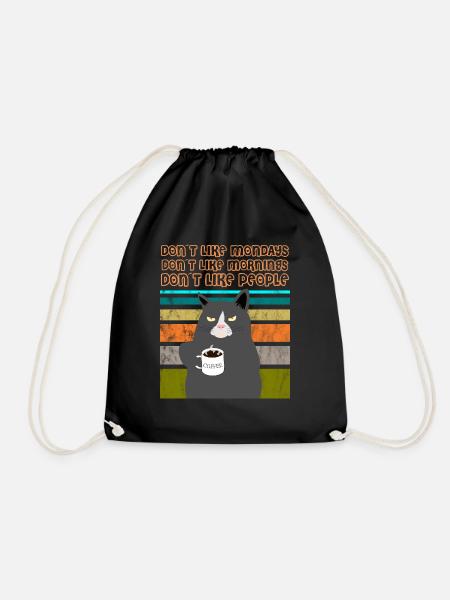 KAFFEE KATZE - Turnbeutel - Schwarz