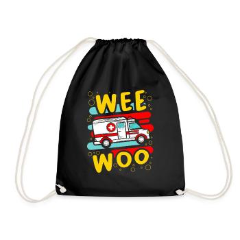 Wee Woo ambulance médecin enfant aidant malade - Sac de sport léger - noir - Devant