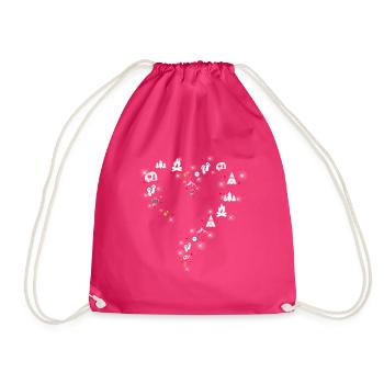 Camp-Liebhaber-Shirt, Camping-Crew, Camping-Feuer - Turnbeutel - Fuchsia - Vorne