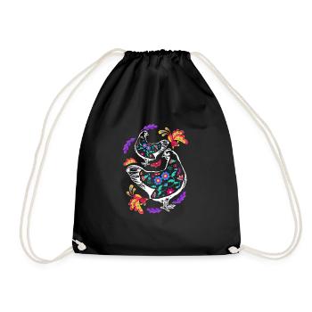 Colorful chickens - Drawstring Bag - black - Front