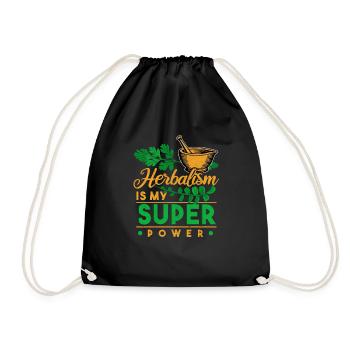 Herbalism Is My Super Power Herbal Medicine - Turnbeutel - Schwarz - Vorne