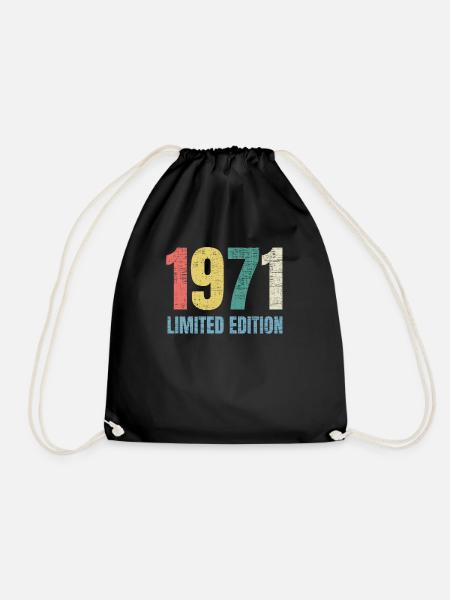 50. Geburtstag 50 Jahre 1971 Geschenk - Turnbeutel - Schwarz