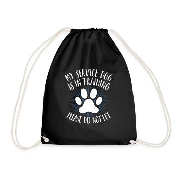 Mein Service-Hund Ist In Training Nicht Streicheln - Turnbeutel - Schwarz - Vorne