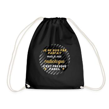 Je ne suis pas parfait mais radiologue ! - Sac de sport léger - noir - Devant