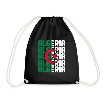 Algeria - Drawstring Bag - black - Front