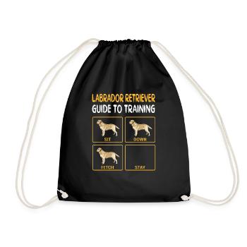 Yellow Labrador Retriever Guide To Training Dog Ob - Sac de sport léger - noir - Devant