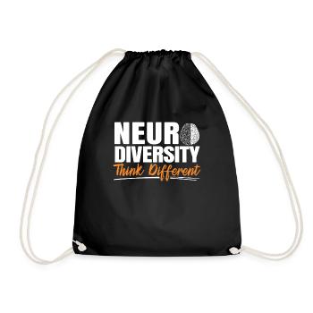 Neurodiversität Denken Sie Anders - Turnbeutel - Schwarz - Vorne