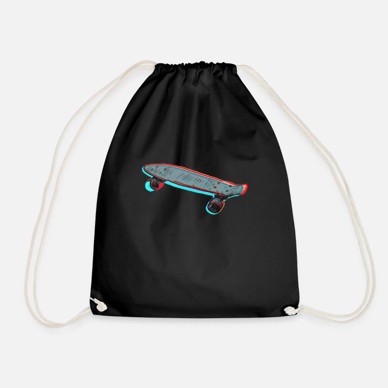 Skateboard - Turnbeutel - Schwarz