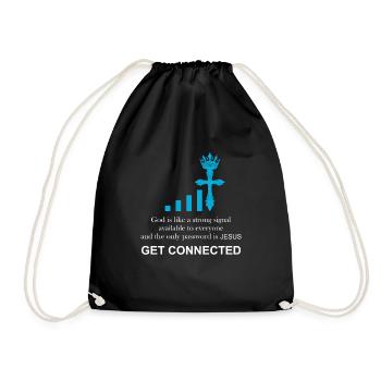Reverend | Gift Priest | Catholic - Drawstring Bag - black - Front