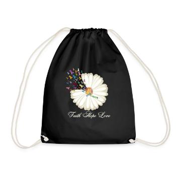 All Cancer Matters Awareness Faith Hope - Drawstring Bag - black - Front