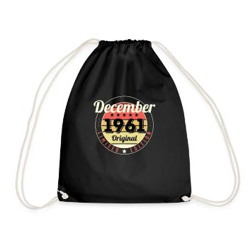 60e anniversaire 60 ans 1961 décembre - Sac de sport léger - noir - Devant