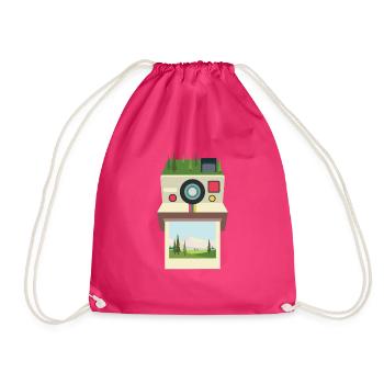 Nature photographe caméra rétro photographie - Sac de sport léger - fuchsia - Devant