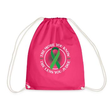 Mental health bipolar disorder - Drawstring Bag - fuchsia - Front