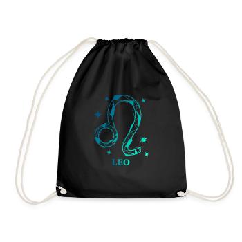 Leo Zodiac Sign - Drawstring Bag - black - Front