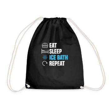 Ice Bathing Ice Water Ice Swimming Healthy Gift - Drawstring Bag - black - Front