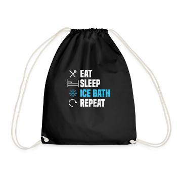 Ice Bathing Cold Showers Ice Swimming Gift - Drawstring Bag - black - Front