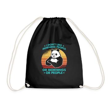 I Hate Morning People And Mornings And People - Drawstring Bag - black - Front