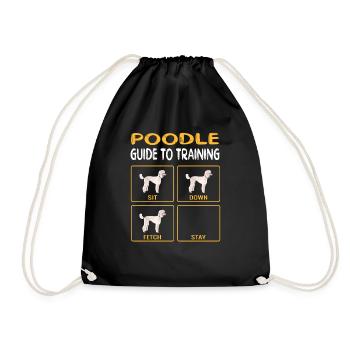 Poodle Guide To Training Dog Obedience - Drawstring Bag - black - Front