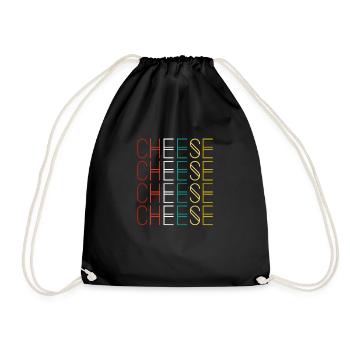 Cheese Vintage Retro - Cheese Cheese Lover Gouda - Drawstring Bag - black - Front