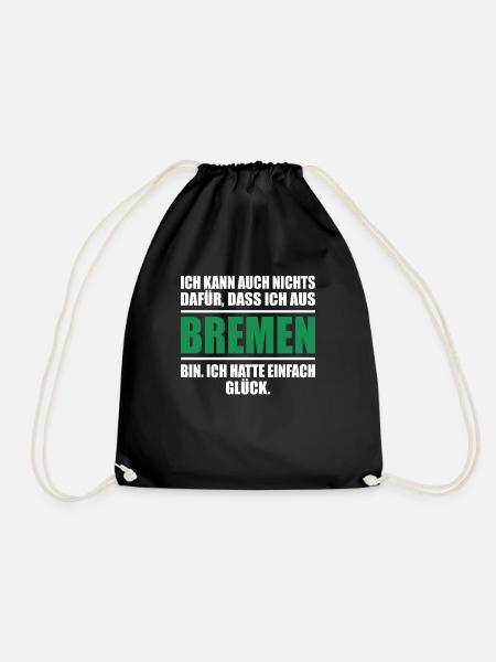 Bremen Bremer Bremerin Bundesland lustiges Bremen - Turnbeutel - Schwarz