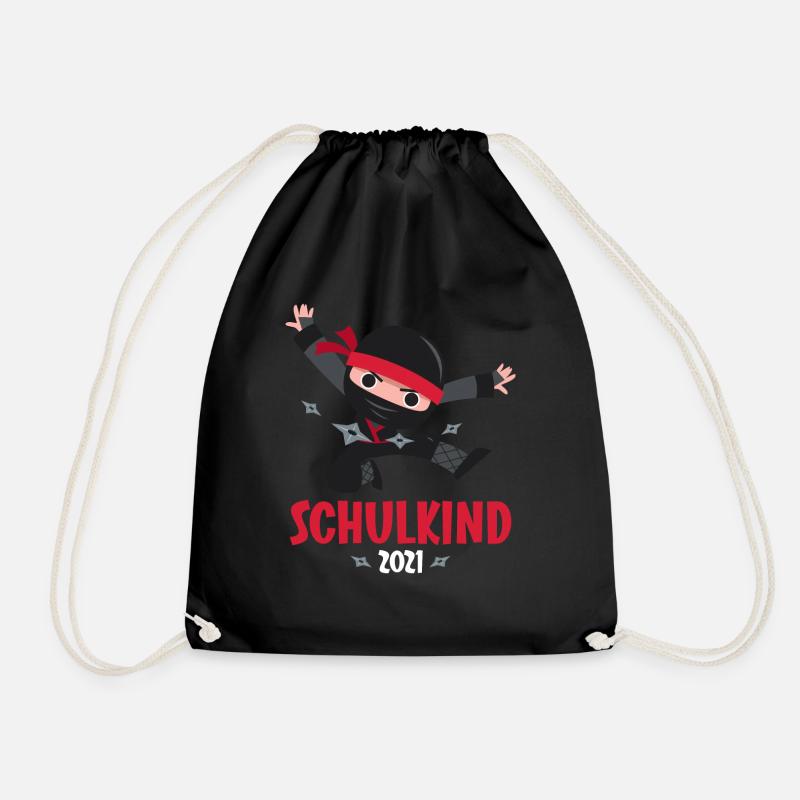 Schulkind 2021 1. Klasse Einschulung Ninja Ninjas - Turnbeutel - Schwarz