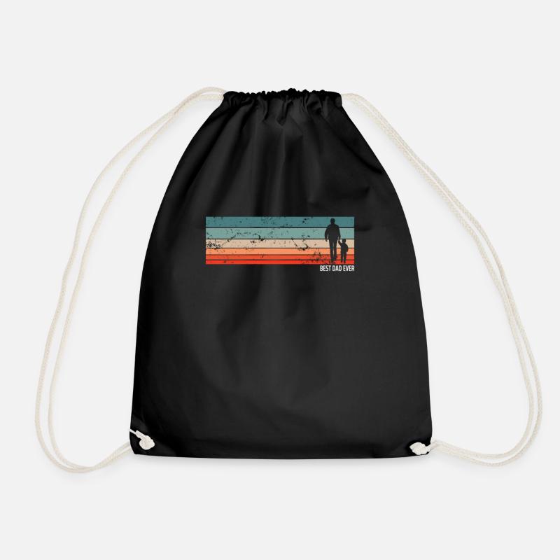 Best Dad Ever Vatertag Papa Geschenk - Turnbeutel - Schwarz