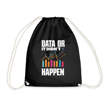 Data Analysis Data Technology Business Intelligence - Drawstring Bag - black - Front