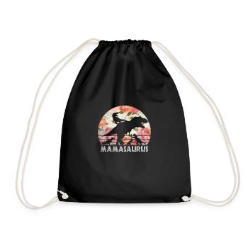 Mother's Day Mom Mom Mother Love Mamasaurus - Drawstring Bag - black - Front