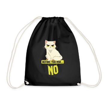 Cat Sarcasm I Before You Ask No - Sac de sport léger - noir - Devant