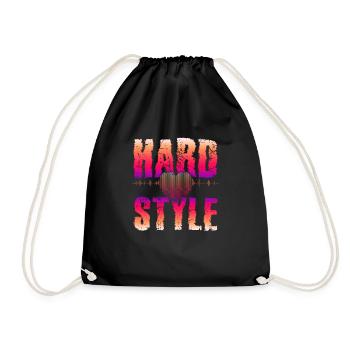 Hardstyle Techno Rave Raver Gift - Drawstring Bag - black - Front