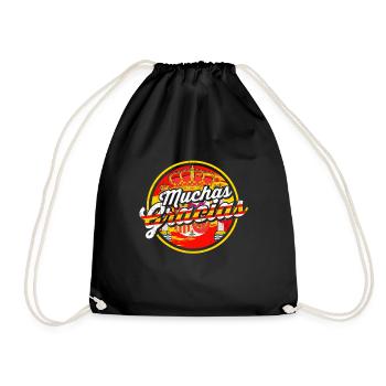 Spain Flag Catalonia Ibiza Gift Balearic Islands - Drawstring Bag - black - Front