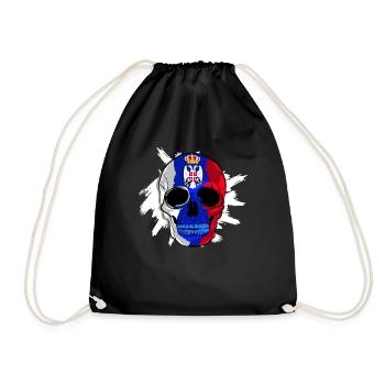 Serbie - Sac de sport léger - noir - Devant
