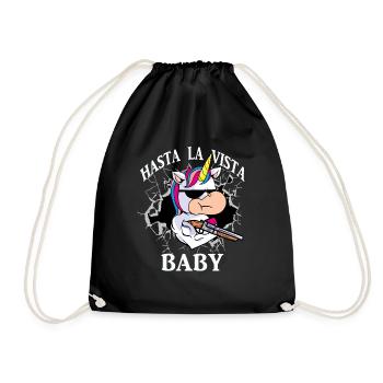 Einhorn Hasta la Vista Baby - Turnbeutel - Schwarz - Vorne