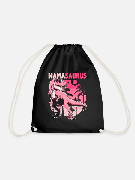 Mamasaurus - Mama T Rex Dinosaurier Geschenk - Turnbeutel - Schwarz