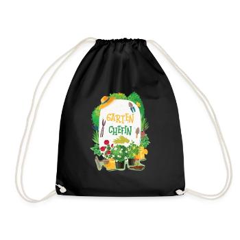 GARTEN CHEFIN - Turnbeutel - Schwarz - Vorne